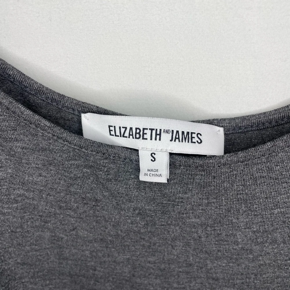 Elizabeth & James Gray Slip Dress w/ Ruffle Accent - Picture 4 of 5